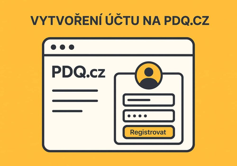 Vytvoření účtu na PDQ.cz
